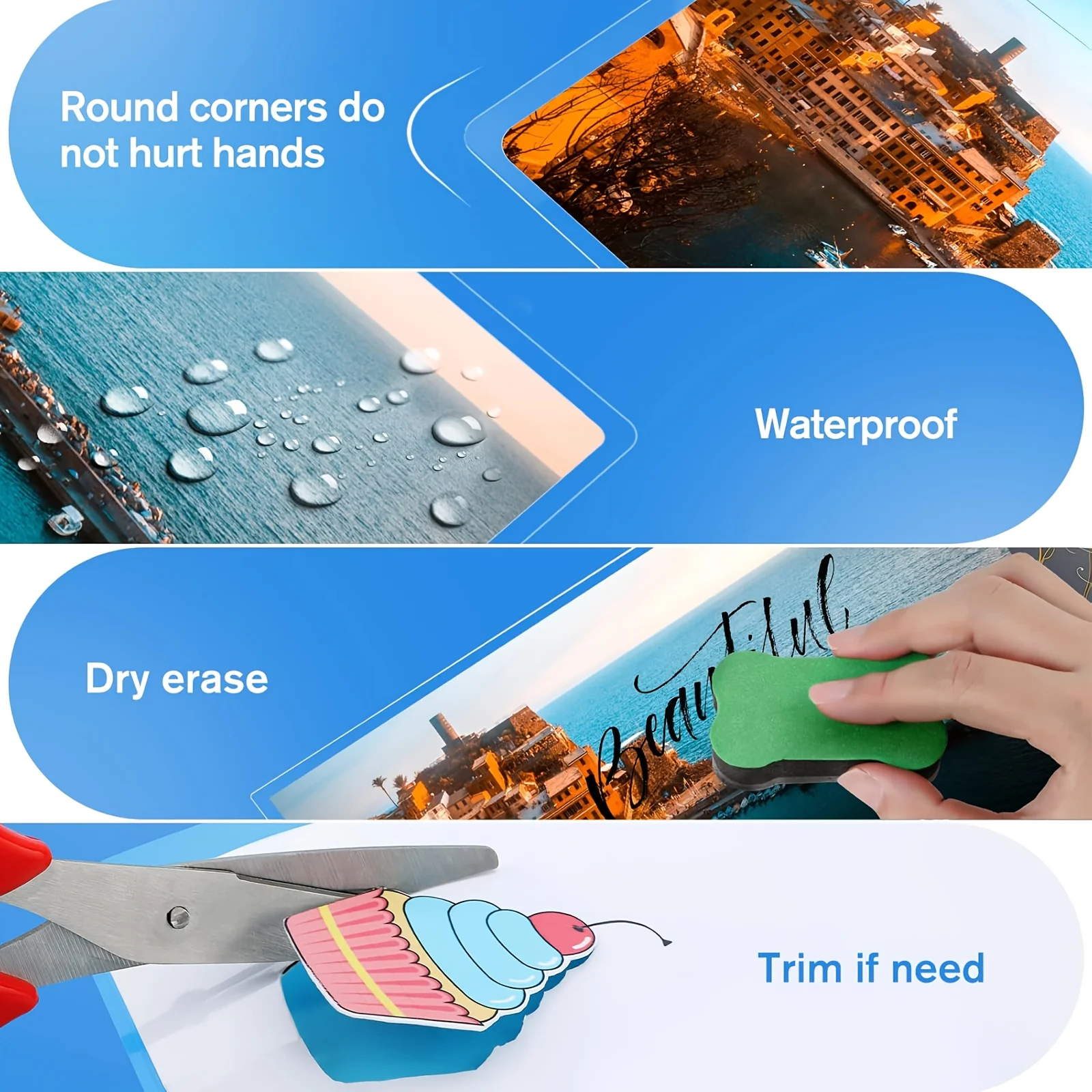 100PCS/2 pollici 97mmx67mm Sacchetti di laminazione termica trasparenti Fogli di laminazione Pellicola di laminazione per laminatore