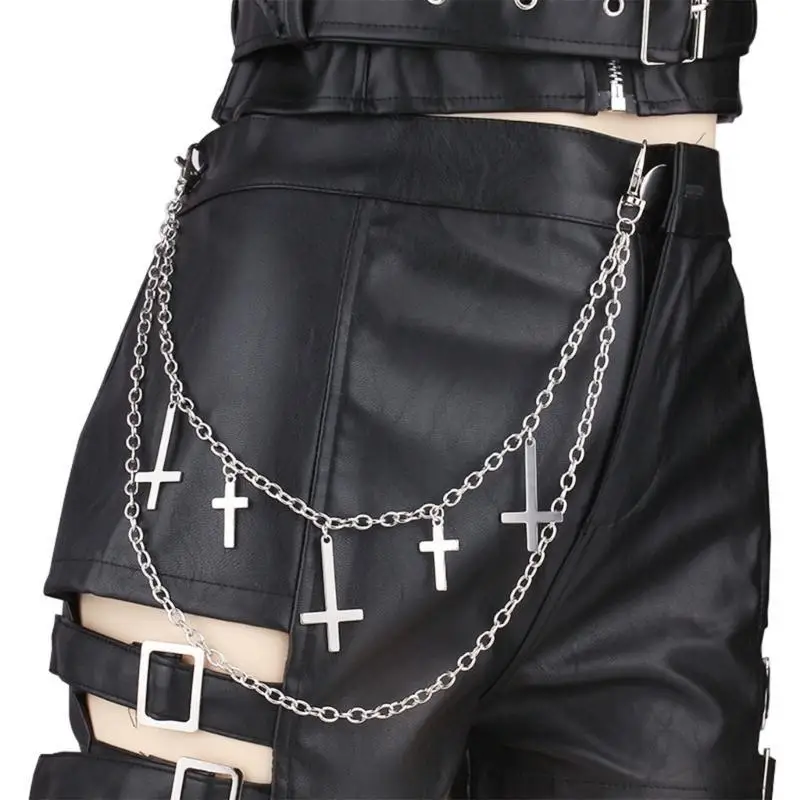 652f Jeans punk Chain Multi Layer cruza