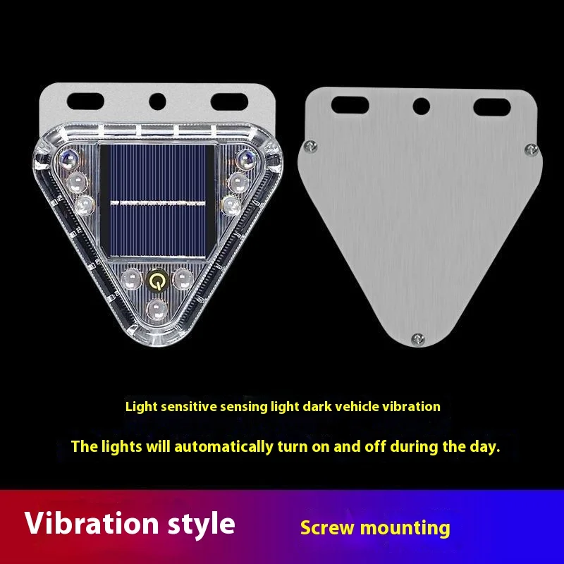 New LED Solar Warning Strobe Light for Cars Motorcycles Anti-Rear Collision Stop 12V Free Wires for Tail Width Indicator Lamps