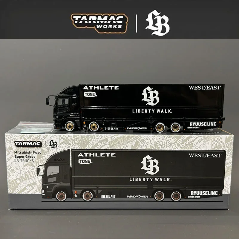 

TW LBWK 1:64 Mitsubishi Fuso Super Great Trucks Черная литая под давлением модель автомобиля Коллекция миниатюрных игрушек Tarmac Works