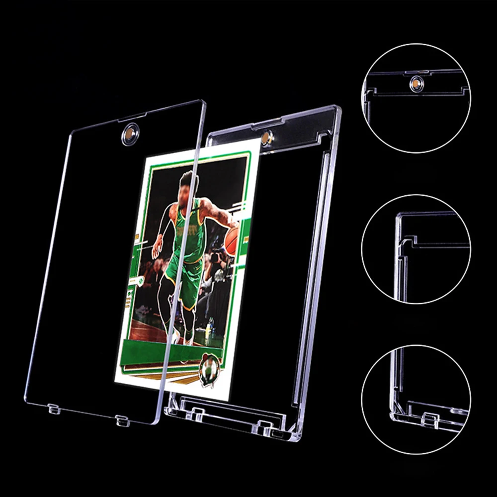 1/5/10 قطعة حامل بطاقة واضحة نوع الجذب المغناطيسي الألعاب الرياضة بطاقة التداول عرض حالة Kpop المعبود صور الأكمام الواقية #3