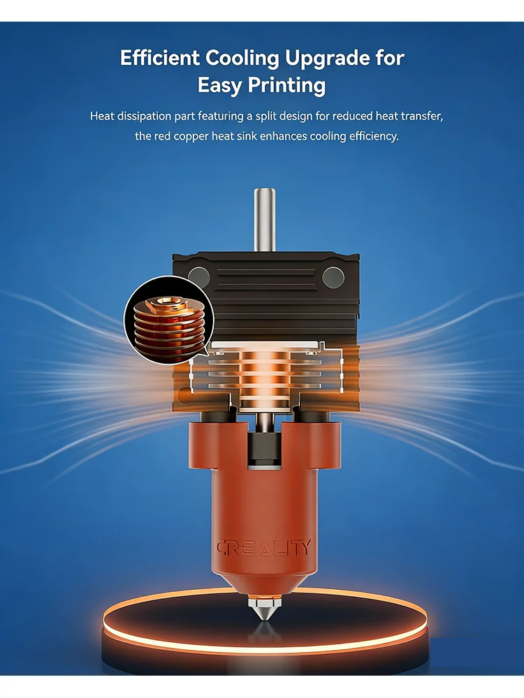 Creality 2025 K1 SE/K1C/K1/K1 Max Hotend Keramik-Heizblock-Kit, Anschluss mit Schnalle, Offizielle neue Version K1 Serie Düsen-Kit – Detail 4