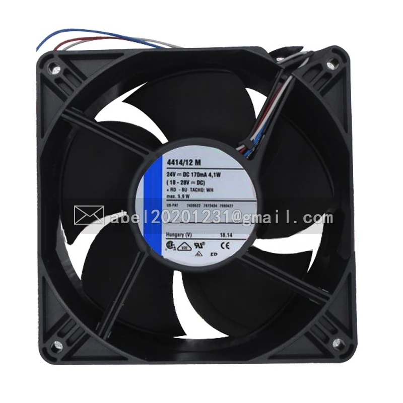 

BRAND NEW 4414/12M 4414/12 M DC 24V ORIGINAL COOLING FAN COOLER 119 x 119 x 38 mm