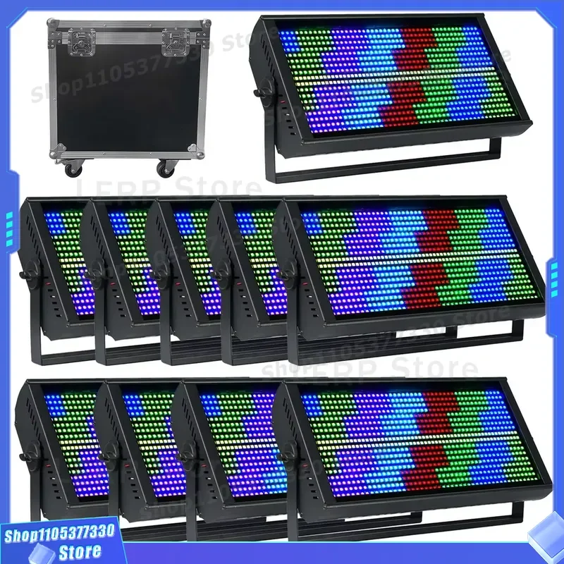 10pcs 1000W LED Stage Light Bar 48+8 Strobe Strip Aluminum Air Box DJ Lighting for Indoor Disco Party Wall Washer Birthday