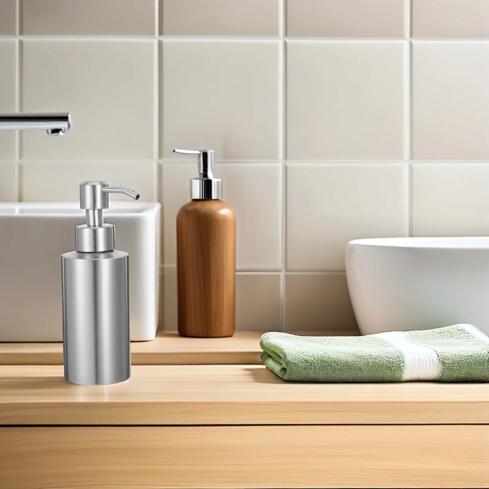 

Soap Dispender Bathroom Pump Dispenser and Liquid Dish Foam for Refillable Dishwasher Glass Dispener