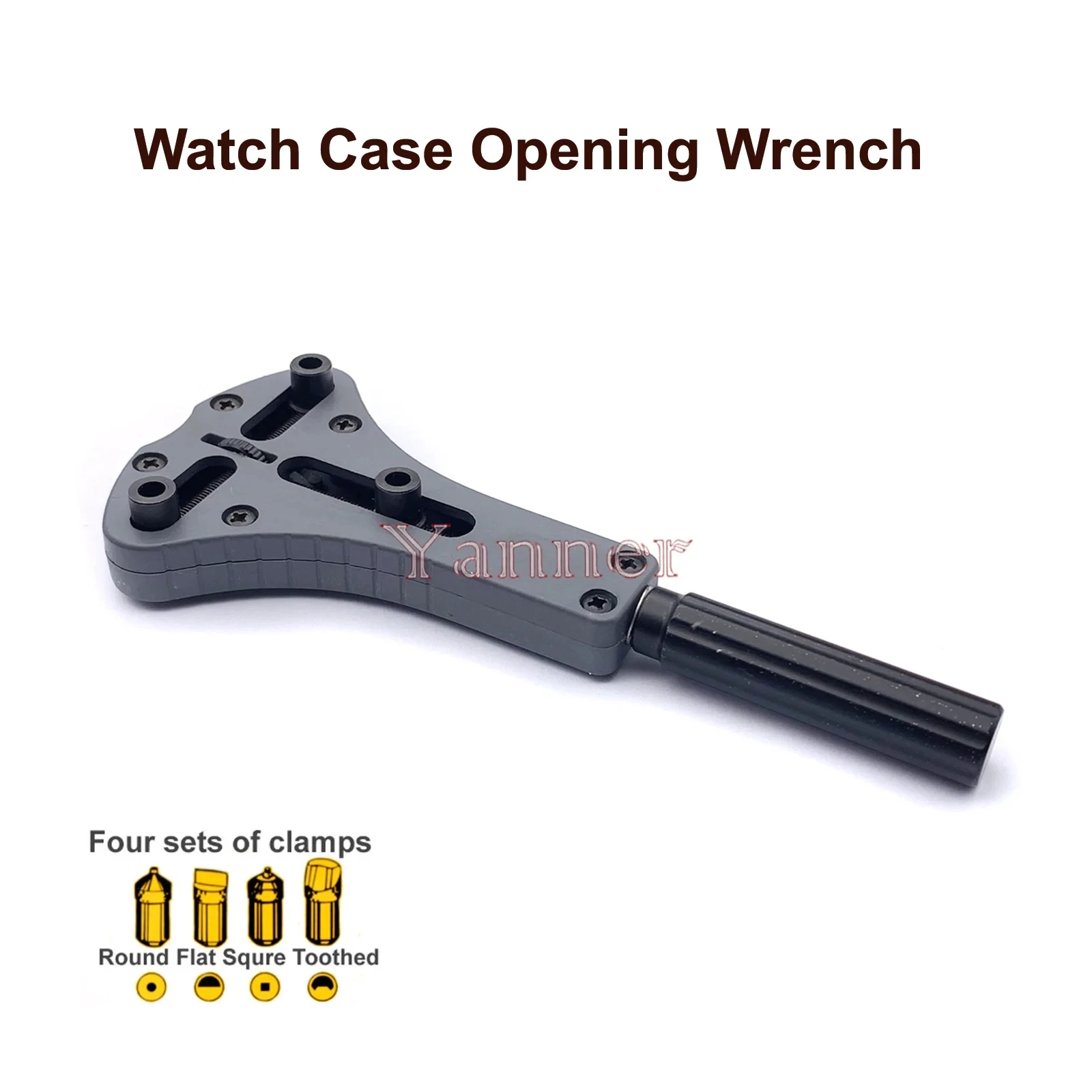 A + ที่เปิดฝาหลังนาฬิกา Jaxa Case Wrench 2819-08สำหรับเครื่องมือซ่อมนาฬิกาข้อมือกันน้ำขนาดกลางและใหญ่สำหรับช่างซ่อมนาฬิกา