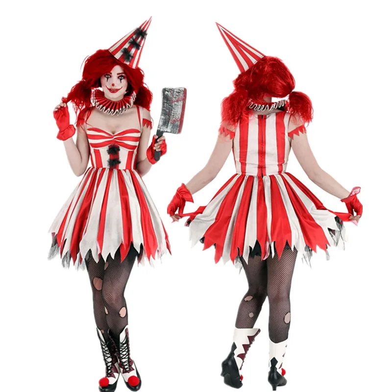 

Halloween Anime Gory Evil Horror Adult Clown Dress Dress Magician Witch Vampire Nun Roleplay Party Stage Performance Costume