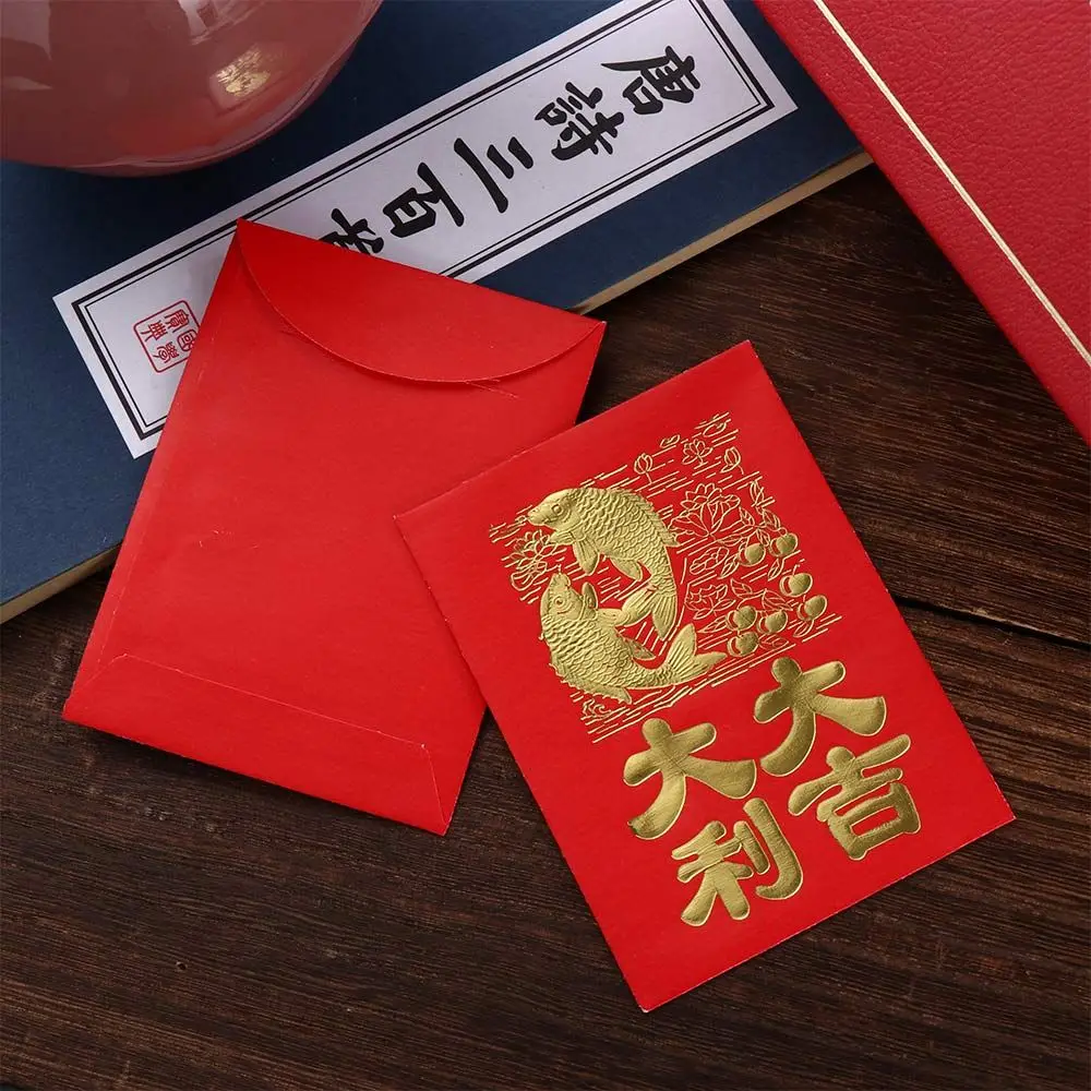 Exquisite Trendy Wedding Best Wish Chinese Blessing Pockets New Year Money Pockets Spring Festival Mini Red Envelope