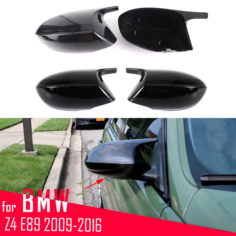 

Black M3 Style Cover Mirror Cover Modified M Look Shell Replacement Carbon Fiber for BMW Z4 Z 4 E89 2009-2016