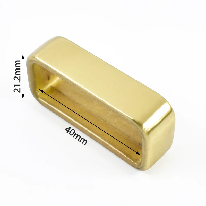 2 sztuk Deepeel 35/40mm czysta miedź paski pierścienie klamry skórzane pętle do paska mosiężna klamra DIY Craft opaska pierścień pętla zapięcie akcesoria