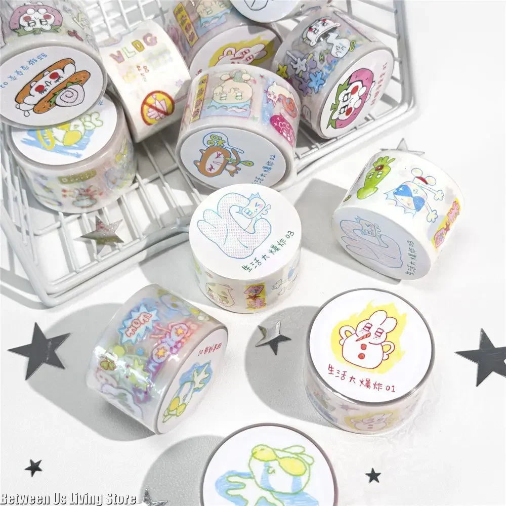 Extra lange Graffiti-Aufkleber – 3 Rollen 70 cm PET-Glitzerband für Scrapbook-Zubehör
