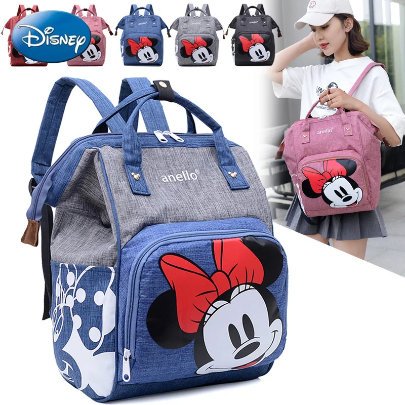 Disney's New Cartoon Minnie Mickey Backpack Children's Shoulder School Bag Cute Kawaii Girls Shoulder bag Mommy bag