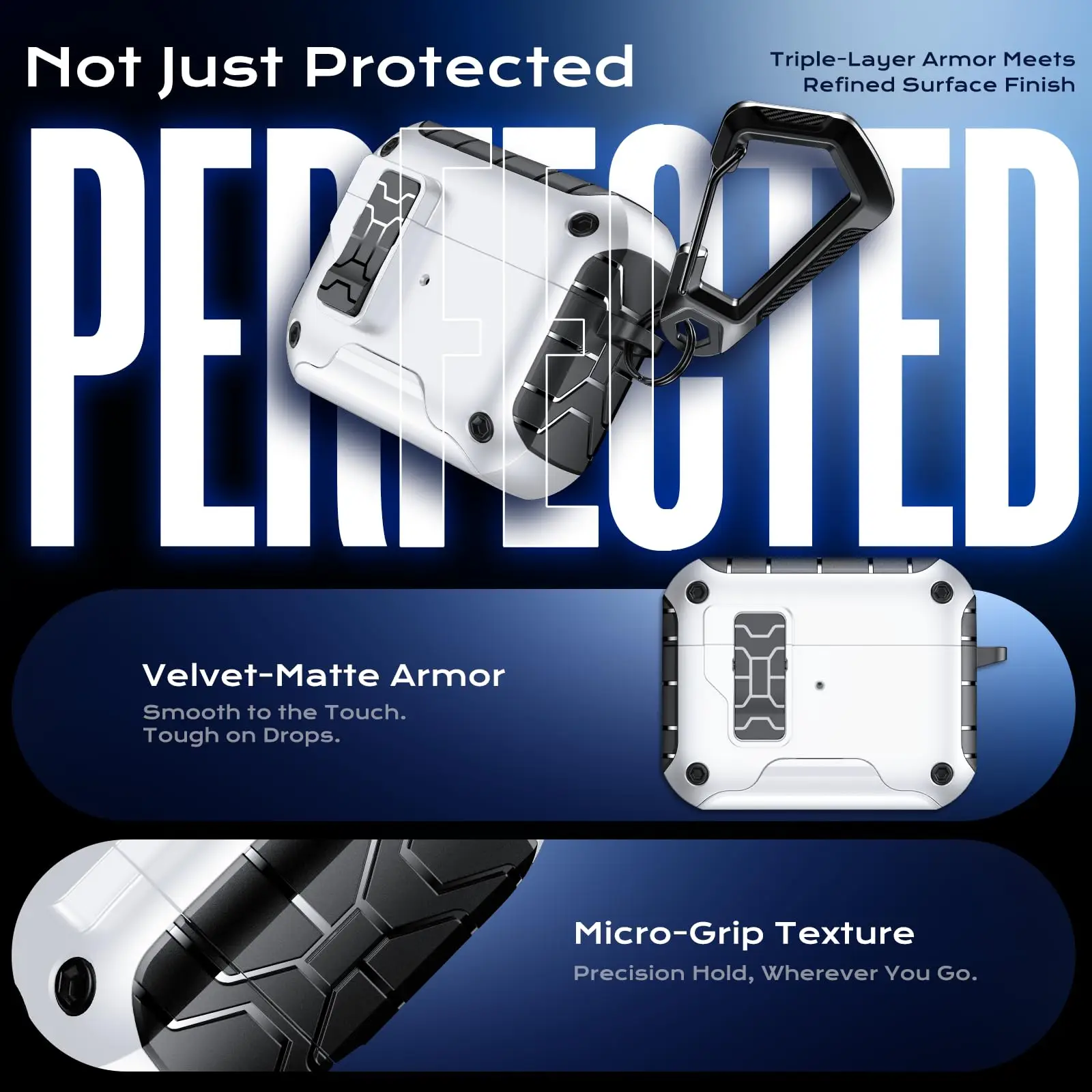 Magnetic Auto Lock Case for AirPods Pro 3 Phone Stand Case Cover with Cleaning Kit & Keychain Protective Case for AirPods Pro 3 - Image 5