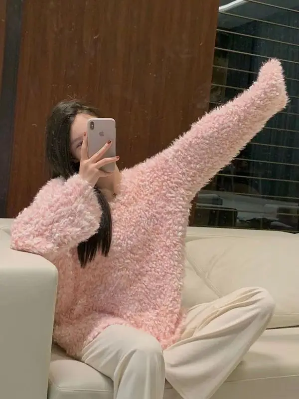 

Sweaters Jumpers Pullovers Womens Pullover Christmas Button-Up Tight Game Knitting Anti-Pilling Streetwears Pure Leisure Western