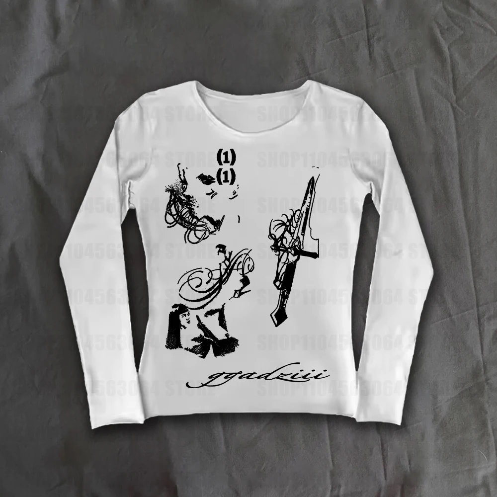 

Harajuku ретро женская эстетика 2000-х годов летняя уличная одежда готический буквенный узор футболка 2000-х годов уличная одежда эмо девушки топ Y2K