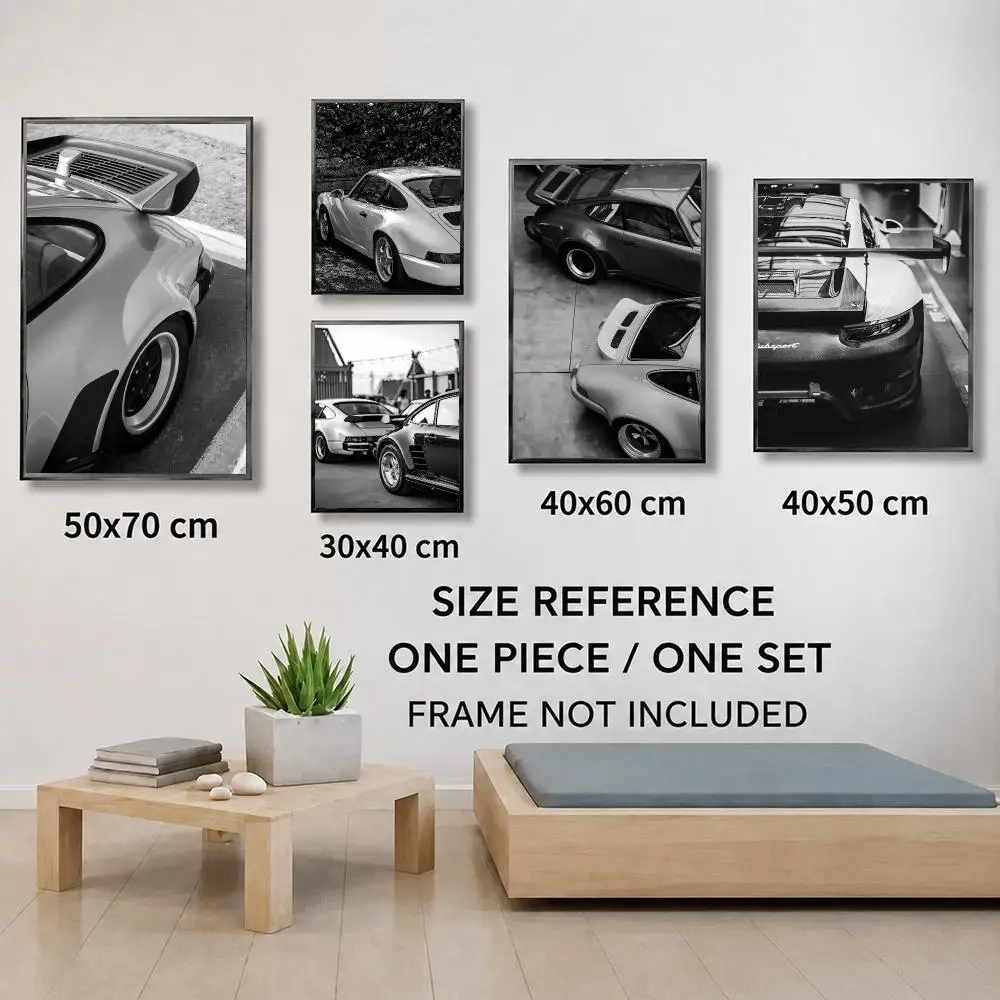 Black and White Luxury Car Vehicle Canvas Poster Prints Modern Fashion Simple Wall Art Home Poster HD