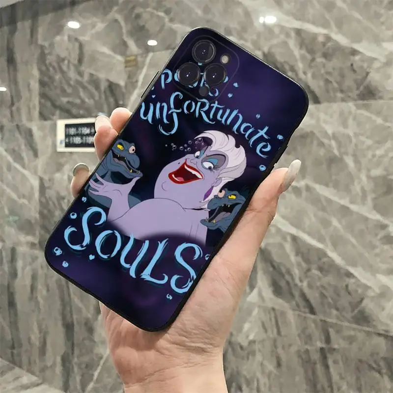 Disney Ursula Villains Phone Case For iPhone 8 7 6 6S Plus X SE 2020 XR XS 14 11 12 13 Mini Pro Max Mobile Case