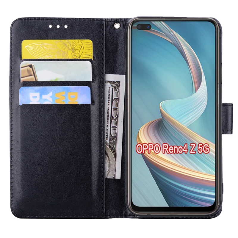 Etui Z klapką Etui na OPPO Reno 4Z 5G ochronna powłoka na telefon Funda na OPPO Reno4 Z CPH2065 skórzane Hoesje Etui książka Capa Etui torby