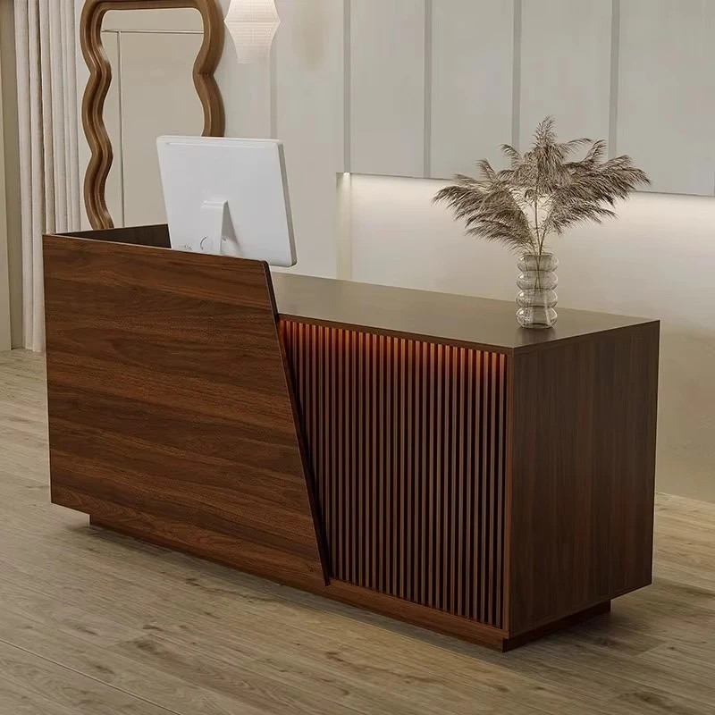 

&c Hot Sale Modern Design Wooden Beauty Salon Hotel Salon Counter Reception Desk White Office Reception Desk
