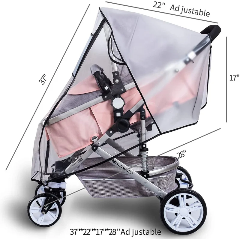 Baby Carriage Rain Cover Universal Stroller Rain Shield Stroller Rain Cover Rain Cover of Baby Carriages Weatherproof Baby Car H