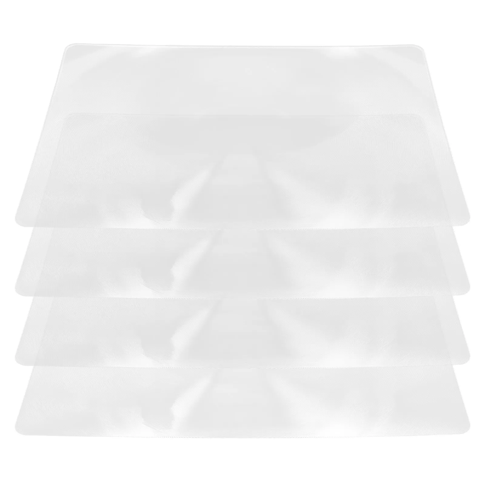 4Pcs Page Magnifier 3X Large Vision Credit Card Size Flat Wallet Magnifying Sheet Portable Reading Magnifier Helper PVC Fresnel
