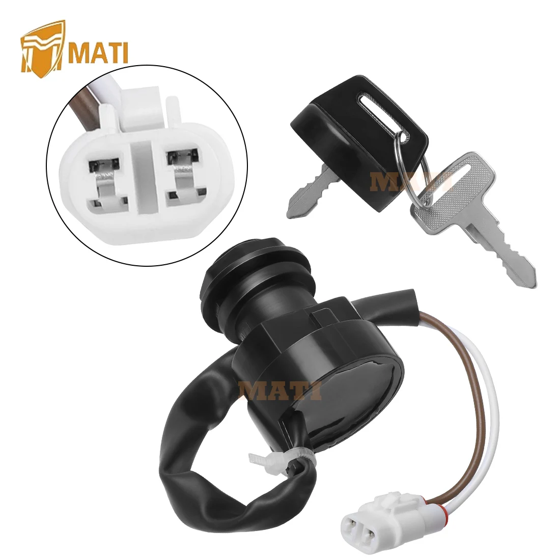 MATI Ignition Key Switch for Kawasaki Bayou 250 KLF250 2004-2011 27005-0002 Warranty 1 year Exact connector