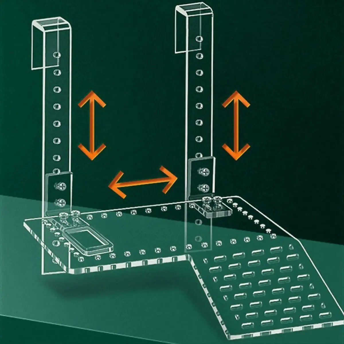 AA77 NEW  New Hanging Turtle Basking Platform Transparent Perforated Climbing Platform with Wide Hook for Small & Medium Turtle