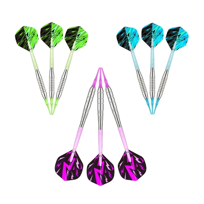 

3 Pack 18g Professional Soft Tip with Plastic Shafts Plastic Tip with Carry Bag, Not Easy to Break and Bend