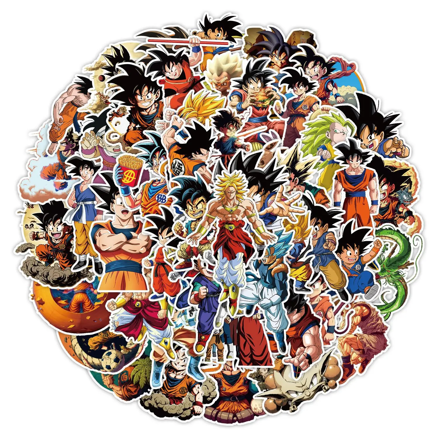 50-100pcs Dragonball Evolution Cartoon Graffiti Sticker Luggage Computer Waterproof Stickers Decoration Supplies Kids Toy