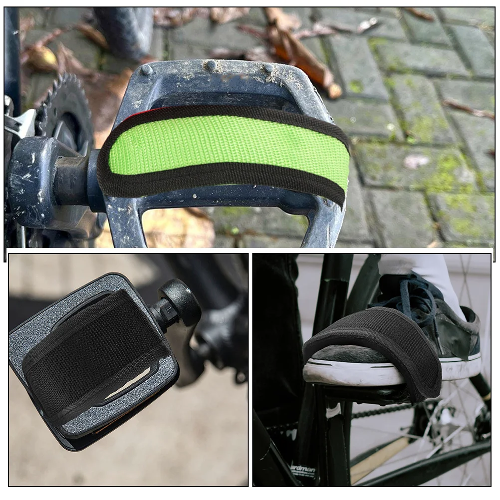 

4Pcs Cycling Pedal Straps Adjustable Nylon Exercise Bike Footrest Straps for Stationary Training Pedals Bike Accessories