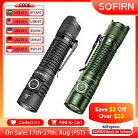 Sofirn SP31 V3 18650 Tactical Flashlight 2000lm SST40/519A Rechargeable Torch Throw 269M USB C IP68 EDC Tail Switch