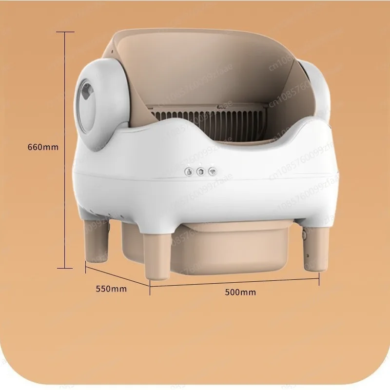Automatic Self Cleaning Cat Litter Box Smart Odor Removal Closed Pet Toilet With Pull Out Waste Drawer