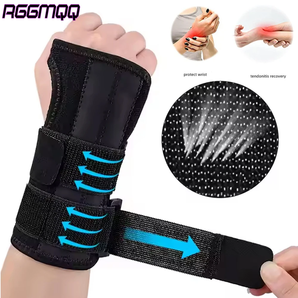 

1PCS Carpal Tunnel Wrist Brace Night Support and Metal Splint Stabilizer - Arthritis Pain,Reduces Recovery Time for Men Women
