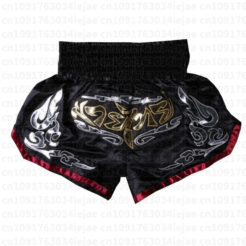 Muay Thai Shorts Men Women Kids Leopard Thai Boxing Shorts Premium Kickboxing Fight Training MMA Pants