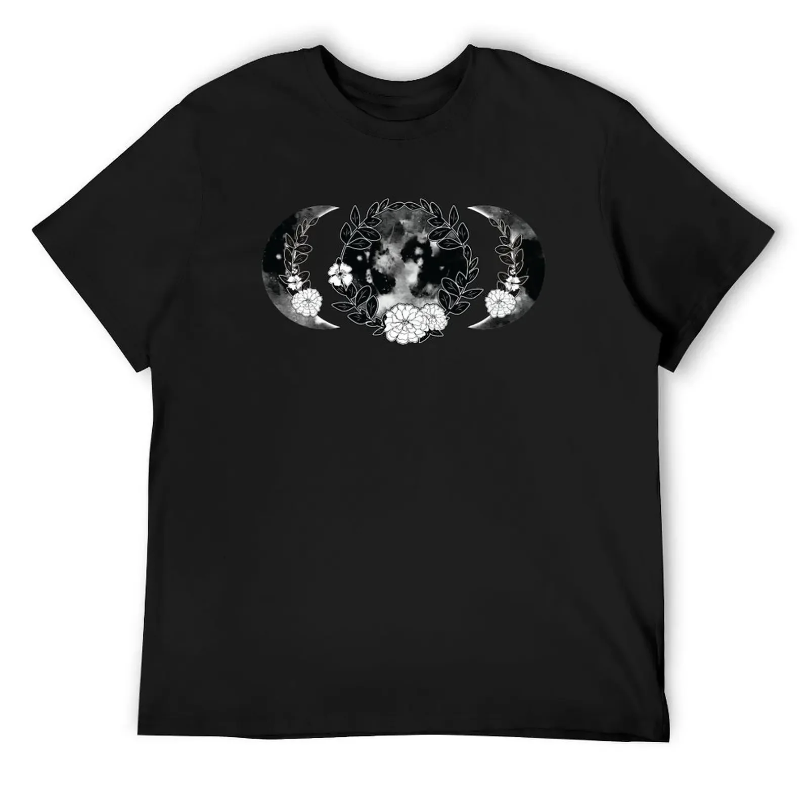 

Floral Triple Moon Illustration - Southern Hemisphere T-Shirt baggy shirts blacks cotton t shirt men