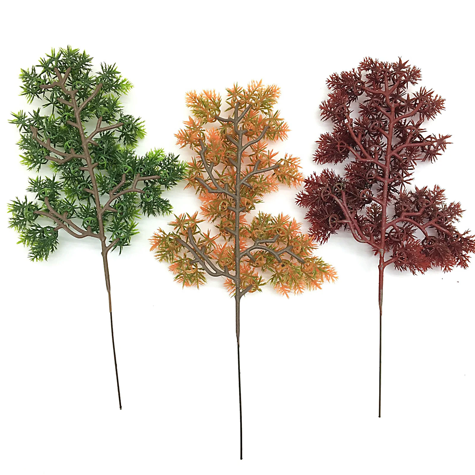 

Artificial Thuja Branches Plastic Multicolor Fake Pine Needles Tree Picks Home Room Party Decorations