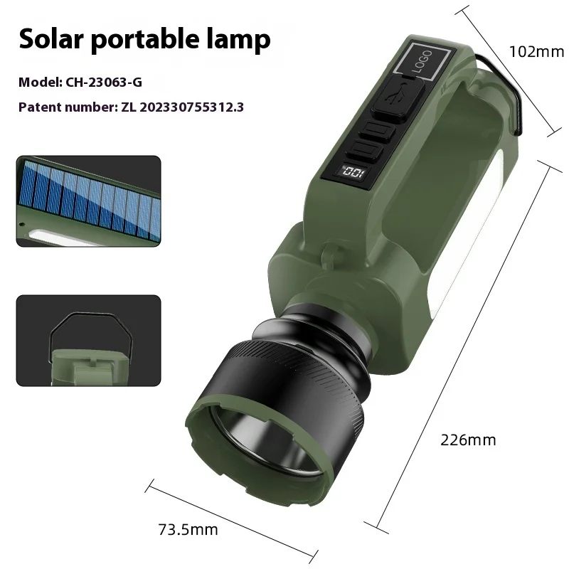 High Power Led Flashlight Rechargeable Super Bright Searchlight Waterproof Hand Lantern Outdoor Portable Work Light