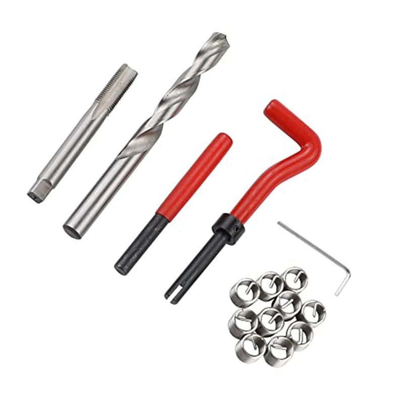 طقم إصلاح الخيوط المترية ، مجموعة إدراج إصلاح الخيوط ، الأسلاك ، M12 x inserمحامل ، 15