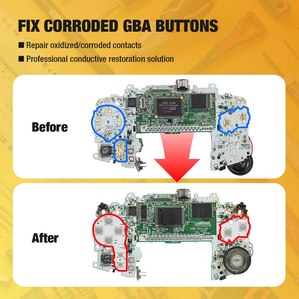 Apexneer GBA Tactile Buttons For Gameboy Advance GBA Film Button Mod kit