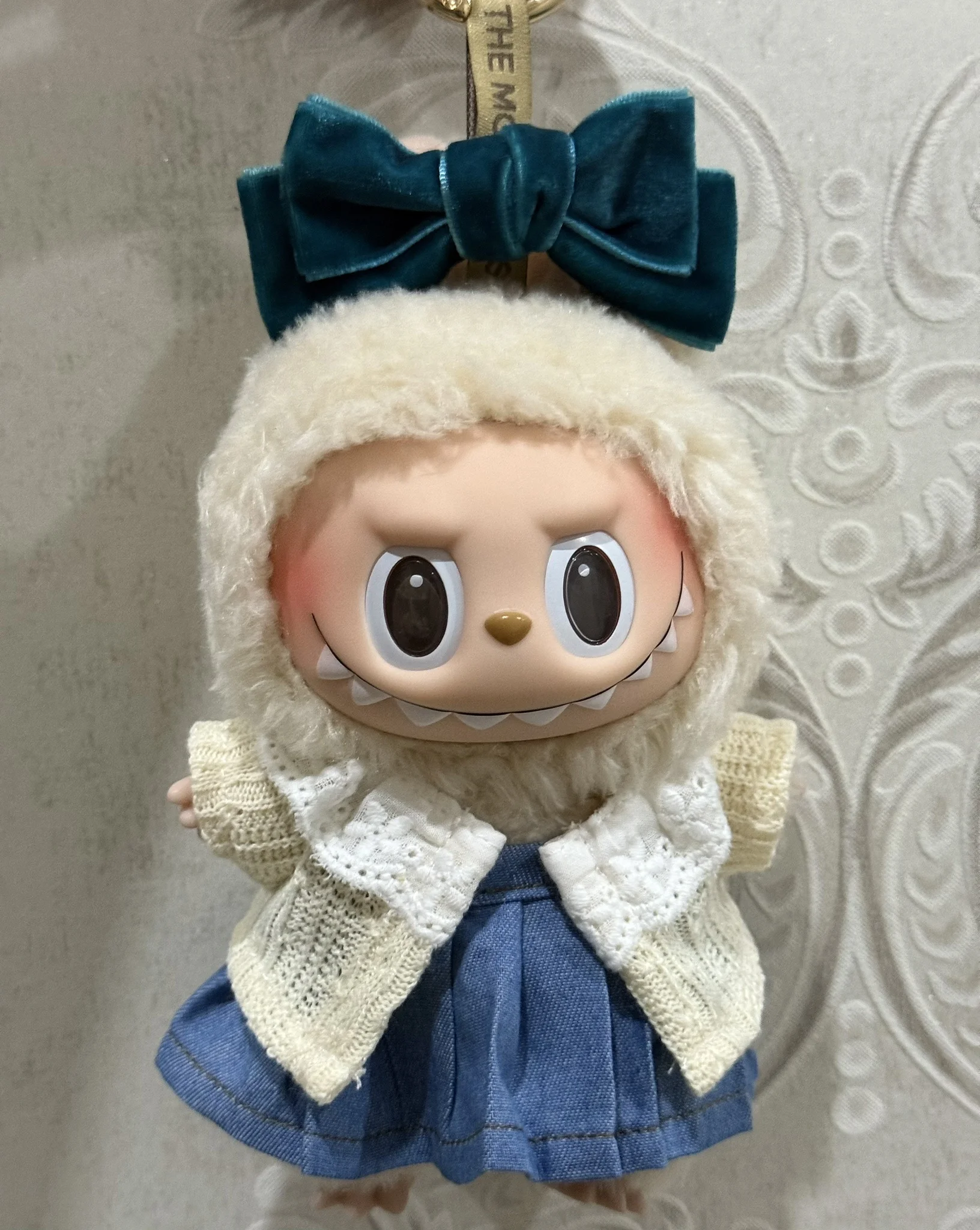 For Labubu First and Second Generation Baby Clothes Limited Edition Labubu Fashion Sweater Overalls Hat Shoes Set Toy Gift