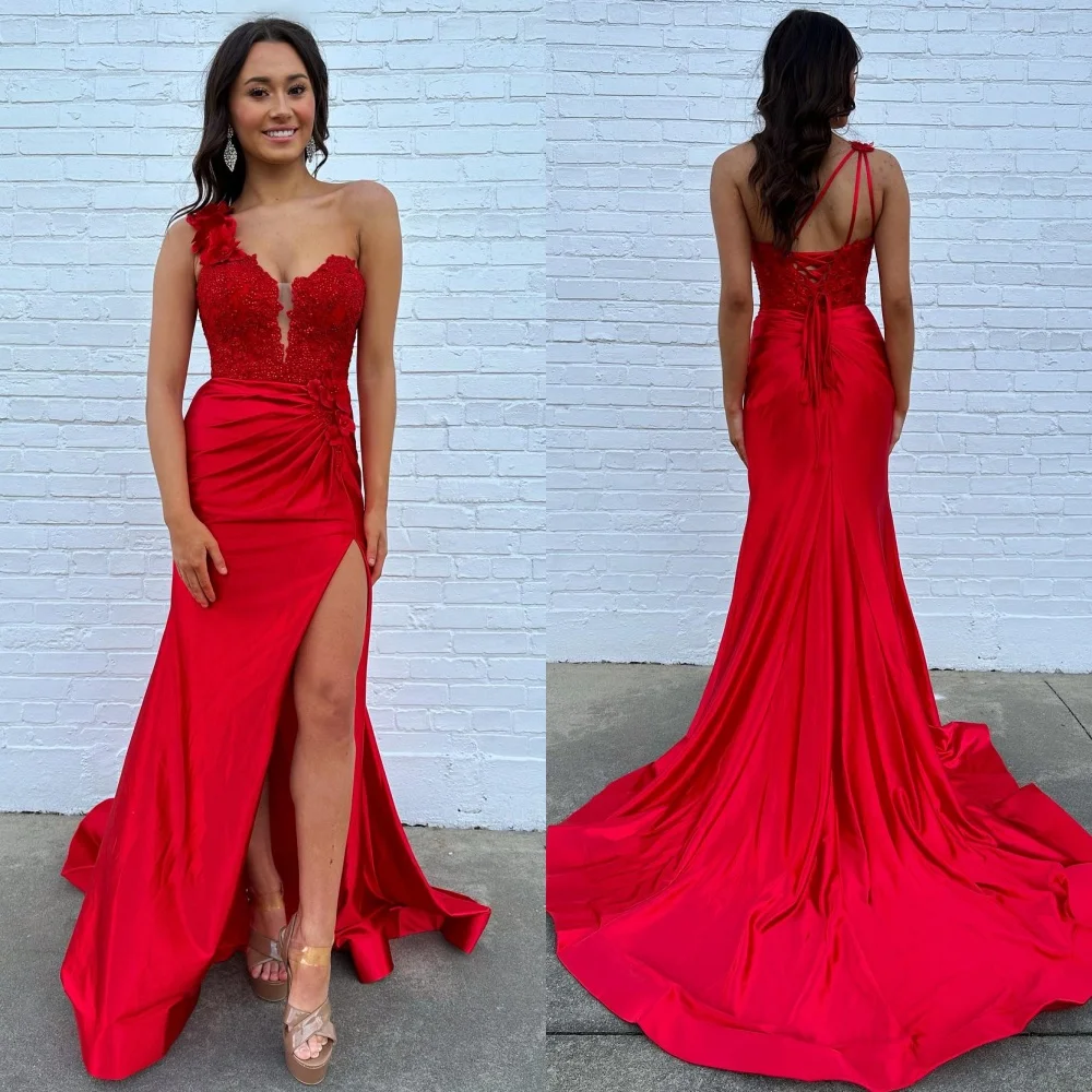 Jiayigong High Quality  Prom Charmeuse Applique Valentine's Day Mermaid Sweetheart Bespoke Occasion Gown Long Dresses