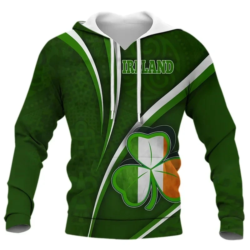 

Men's Spring and Autumn Fashion Sports Shirt St. Patrick's Day 3D Printed Hoodie Unisex Street Leisure Sports Hoodie Z0197
