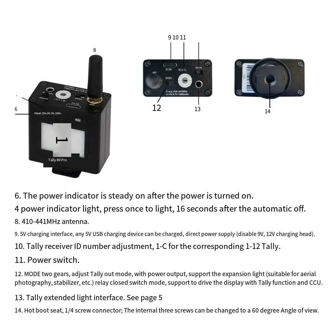 SDLX USB4Pro Wireless Tally Light System ,Supports vMix Ucast R8 OLIVEQ1 GLive T20 T25 SPROLINK Switcher Multicamera