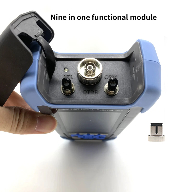 

Russian Pro OTDR Mini Fiber Optic Reflectometer English Spanish 1310/1550nm with VFL OLS Event Map OPM 22/24dB for 60km Tester