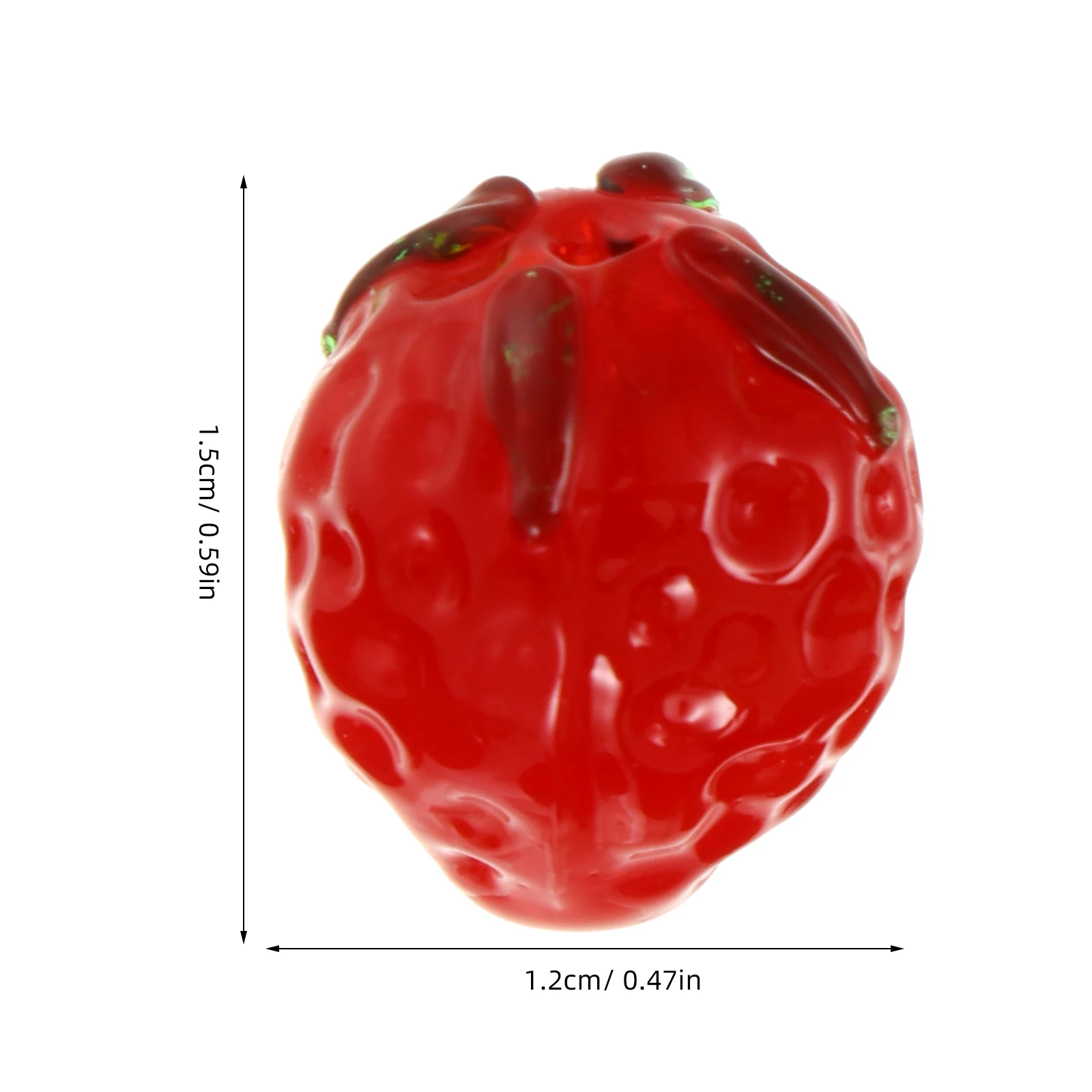 

50 Pcs Crystal Strawberry Beads Fruit for Jewelry Making Loose Pink Charms Bulk Cherry