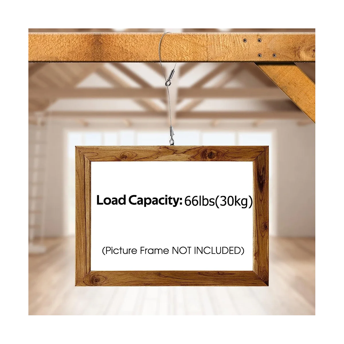 Adjustable Picture Hanging Wire 4PCS Mirror Frame Kit - Heavy Duty Stainless Steel Wire Rope 3 Meter x 1.5MM