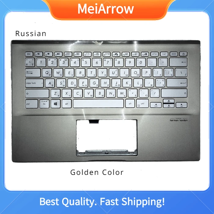 

MEIARROW New/org Palmrest for ASUS VivoBook 14s S14X sS431F S4500FL S4500F Plamrest Russian keyboard upper cover Golden