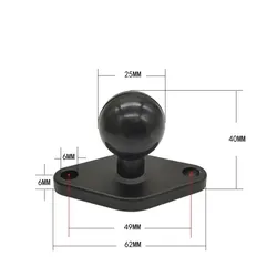 Aluminum Motorcycle Fixing Stand Plate Rubber Ball Head RAM Mount for Phone GPS