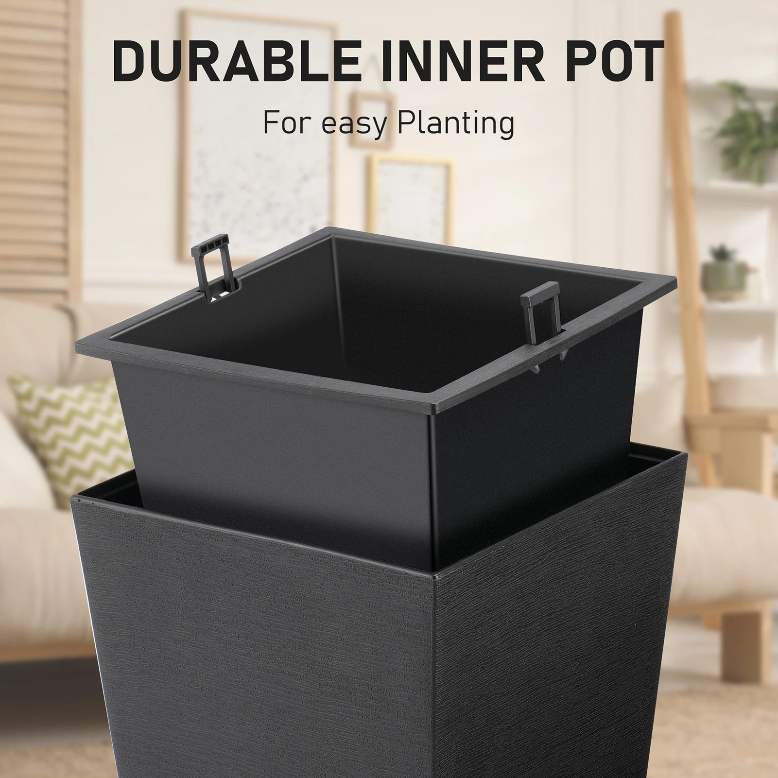 

Пластиковые горшки для самостоятельного полива с прочным внутренним горшком — простота посадки, удерживают растения на увлажнение и предотвращают переповоднение, вода каждый
