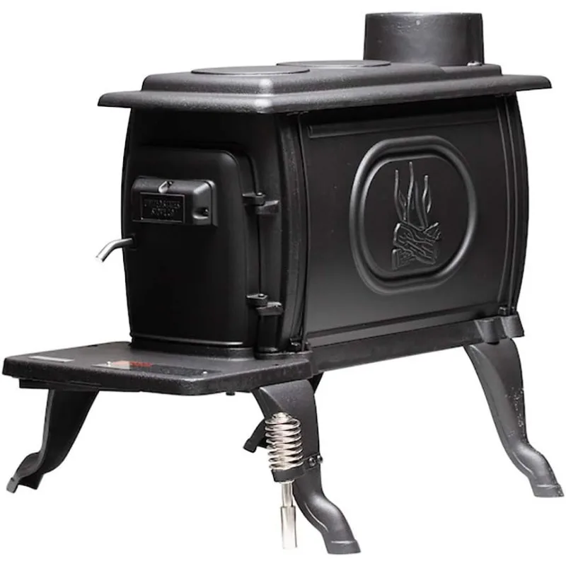 Company Rustic 900 Square Foot Clean Cast Iron Log Burning Wood Stove Reaching Up T0 54,000 BTUswith Cool Touch Safety Handle